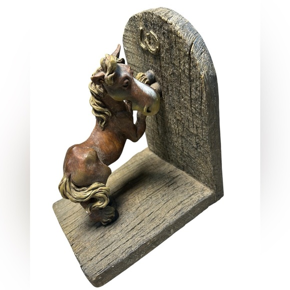 Montana Silversmiths Elmer Horses Laying Reclining Vintage Western Bookends - Picture 7 of 11